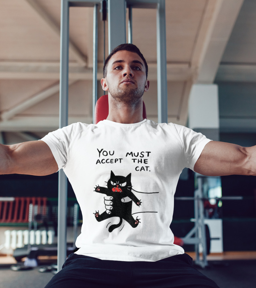 You Must Accept The Cat Grumpy Black Cat Graphic T-Shirt