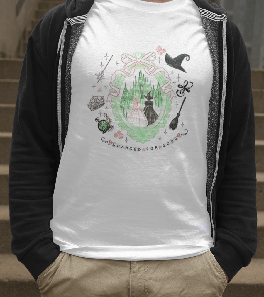 Coquette Bow Wicked Emerald City Silhouettes Changed For Good T-Shirt
