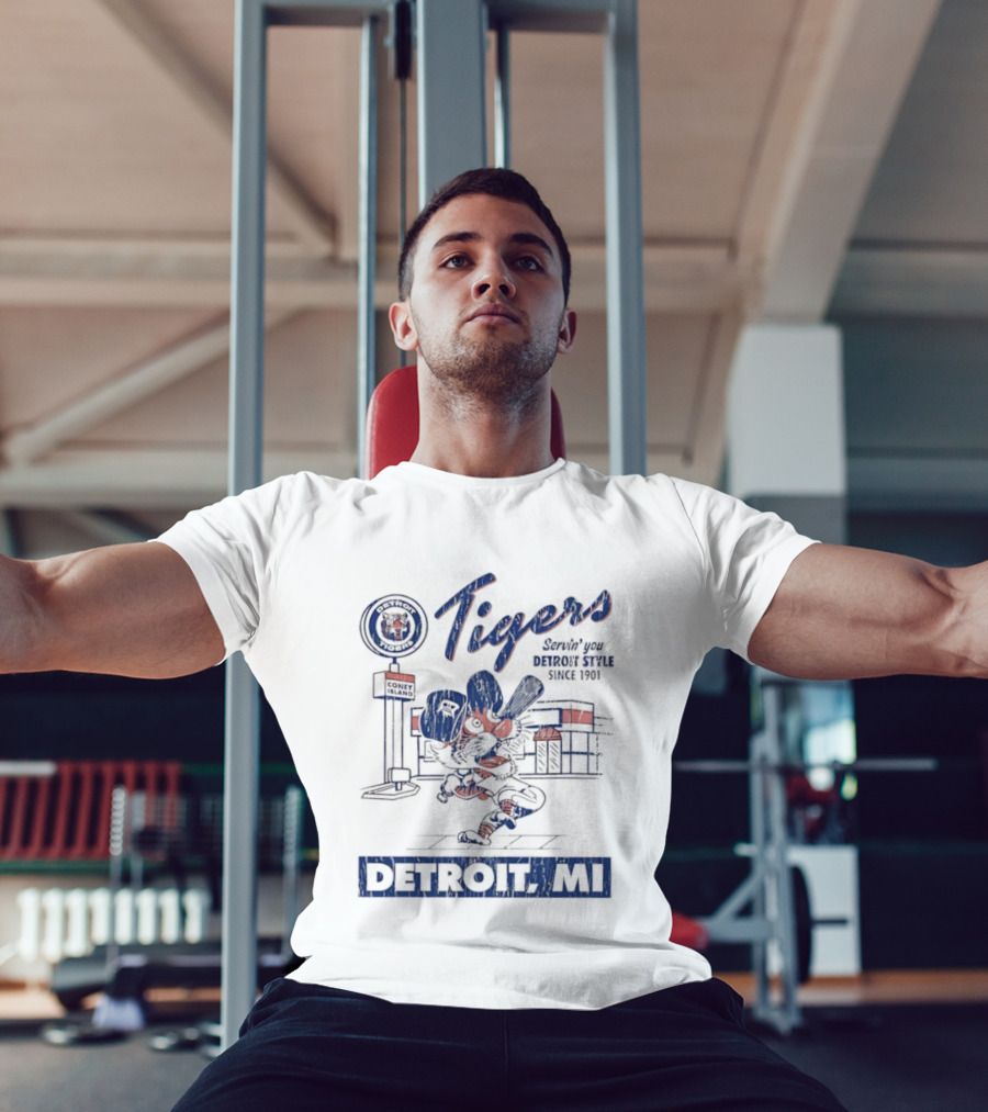Detroit Tigers Serving You Detroit Style Since 1901 Detroit MI T-Shirt