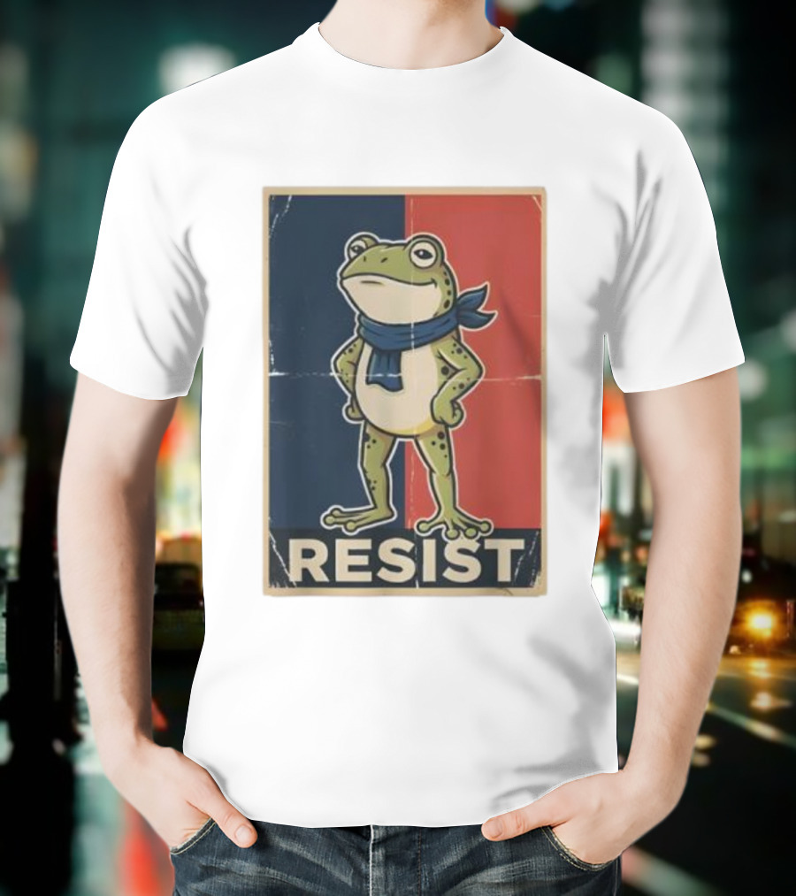 Resist Frog Stand No Kings Day T-Shirt