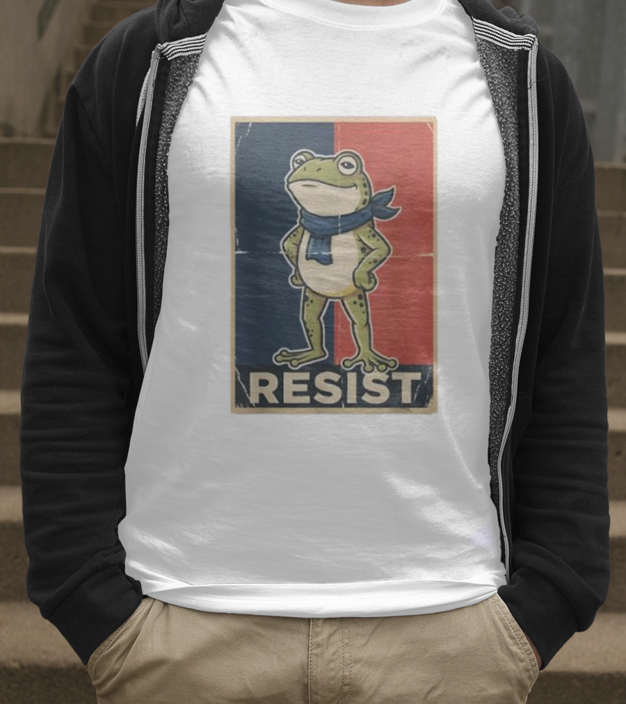 Resist Frog Stand No Kings Day T-Shirt