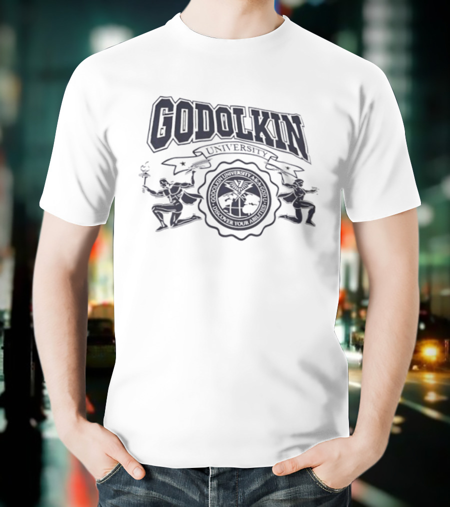 Godolkin University Seal With Torch And Tree Emblem T-Shirt