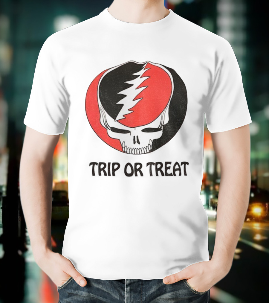 Grateful Dead Skull Trip Or Treat Halloween T-Shirt