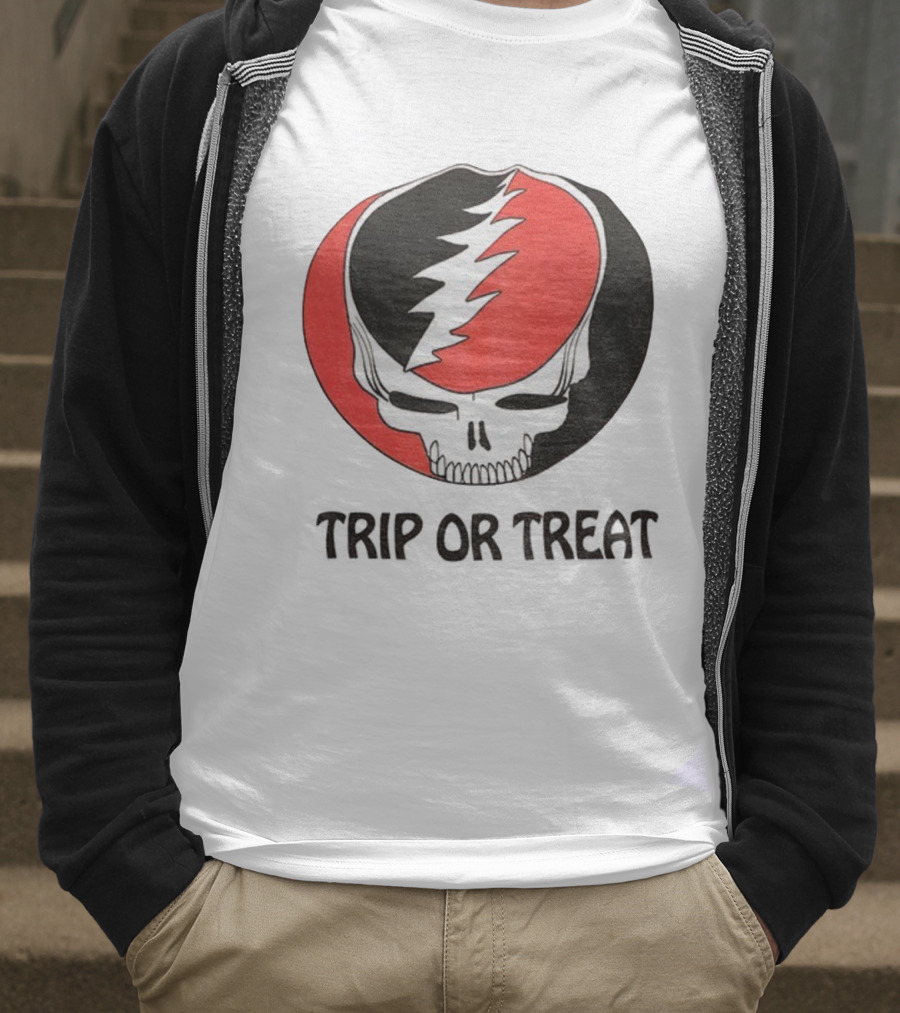 Grateful Dead Skull Trip Or Treat Halloween T-Shirt
