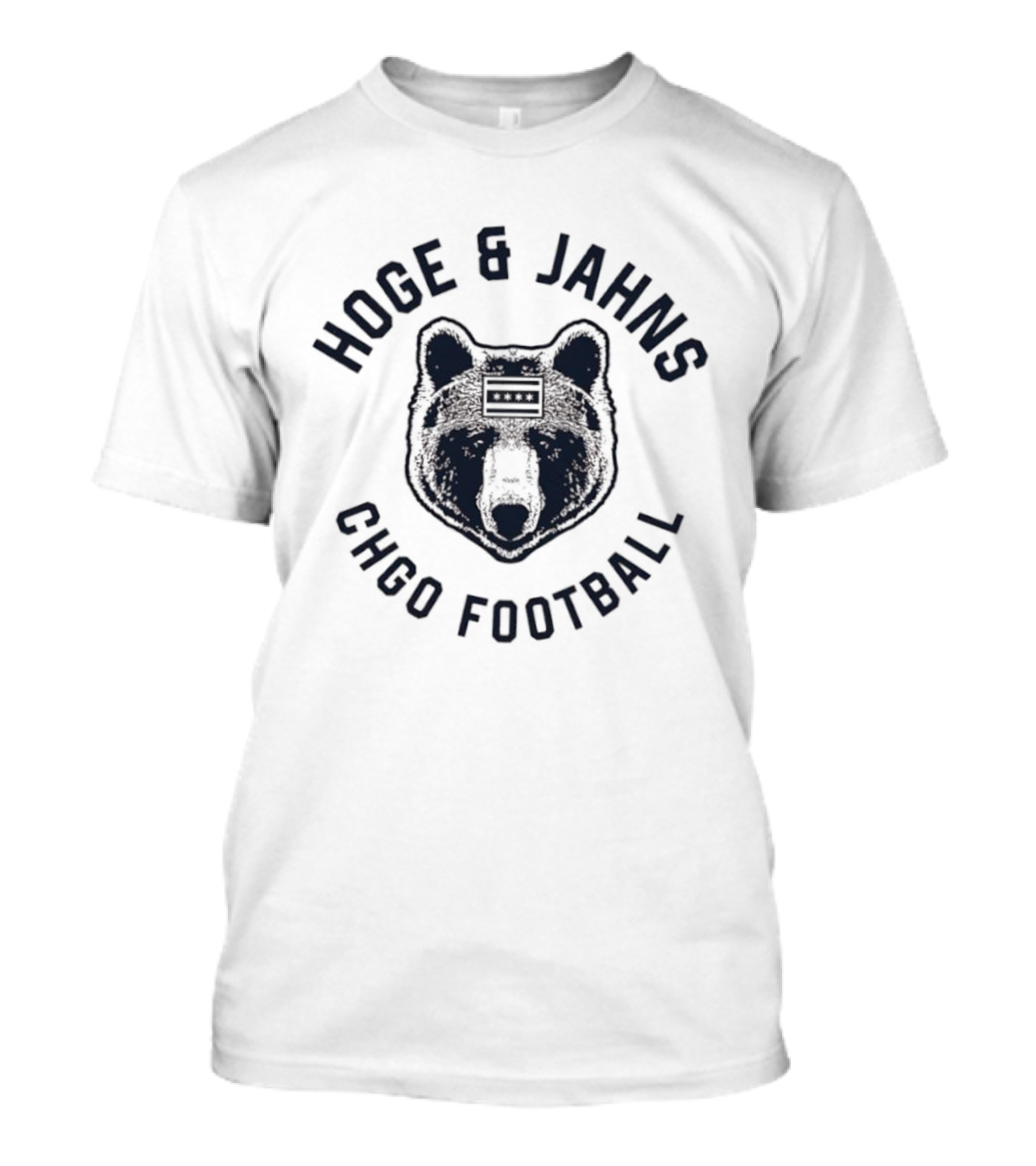 Hoge Jahns CHGO Football Bear Face Design T-Shirt