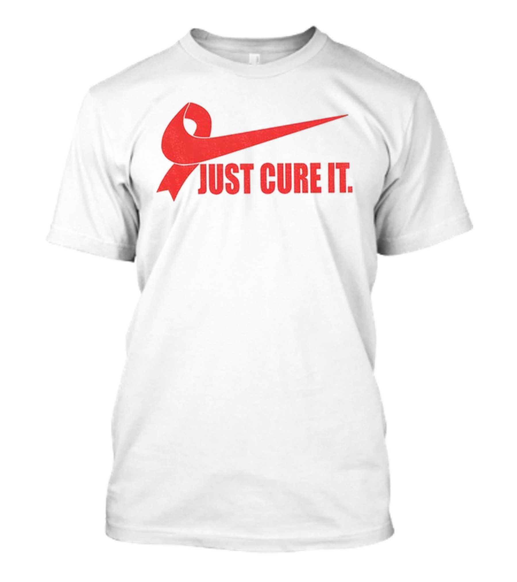 Just Cure It Breast Cancer Awareness Ribbon T-Shirt