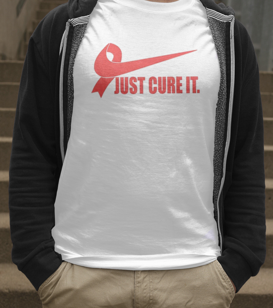 Just Cure It Breast Cancer Awareness Ribbon T-Shirt