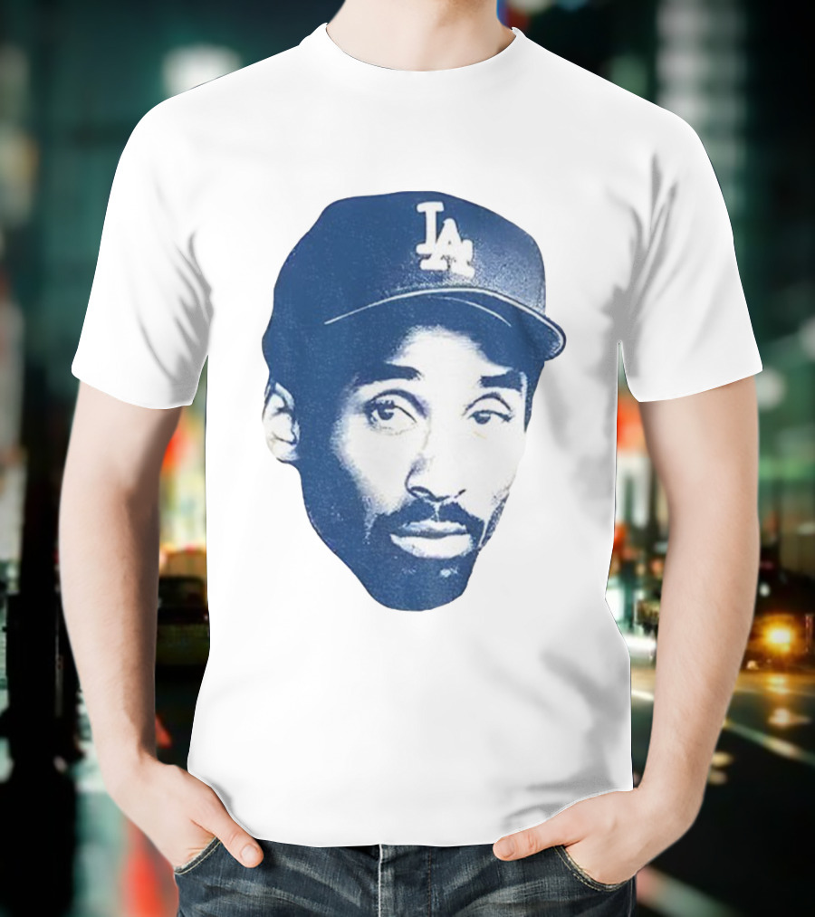 Kobe Bryant Los Angeles Dodgers MLB Vintage Big Face T-Shirt