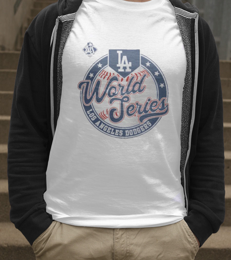 Los Angeles Dodgers 2025 World Series LA Majestic Threads T-Shirt