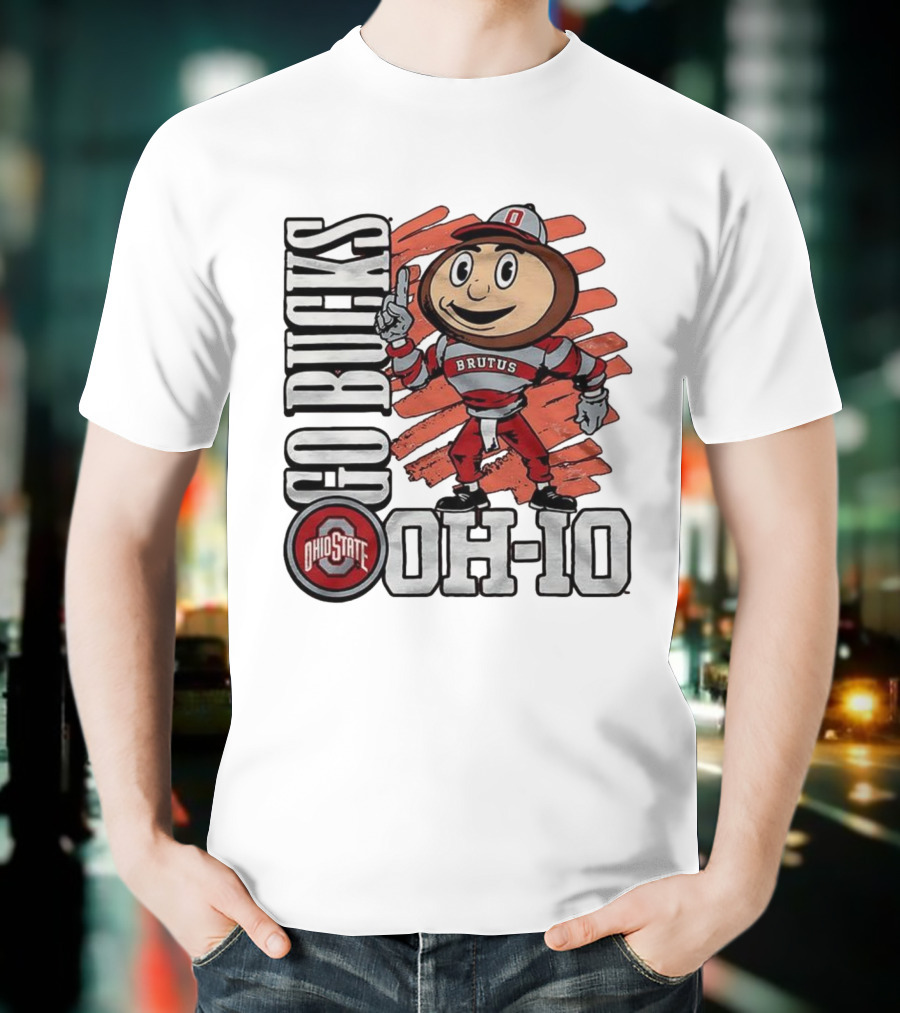 Ohio State Buckeyes Brutus Mascot Go Bucks OH-IO T-Shirt
