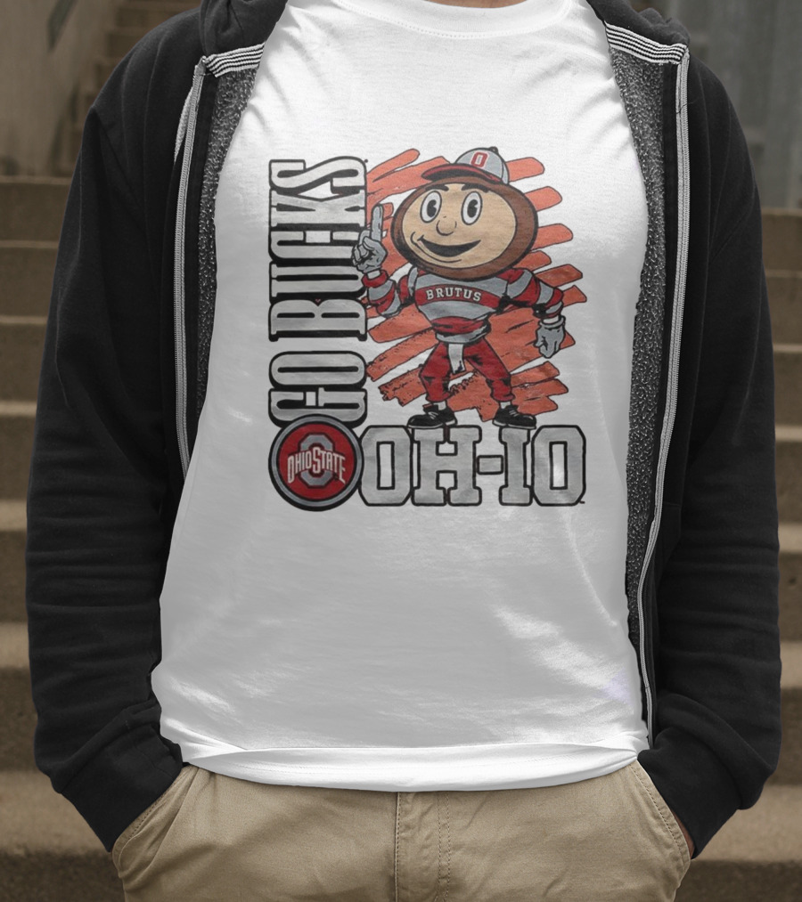 Ohio State Buckeyes Brutus Mascot Go Bucks OH-IO T-Shirt