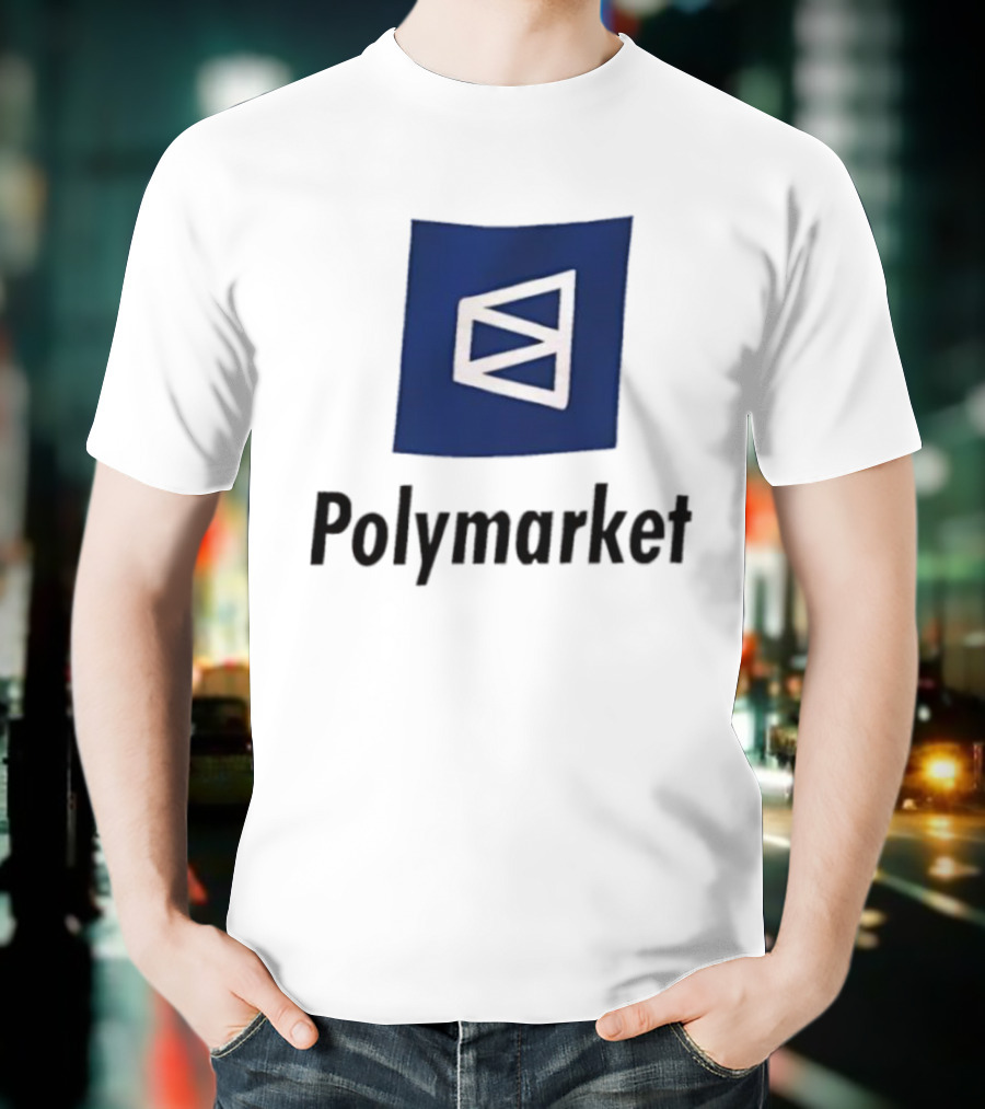 Polymarket Prediction Market Symbol Blue Background T-Shirt