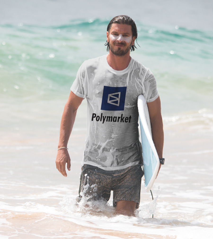 Polymarket Prediction Market Symbol Blue Background T-Shirt