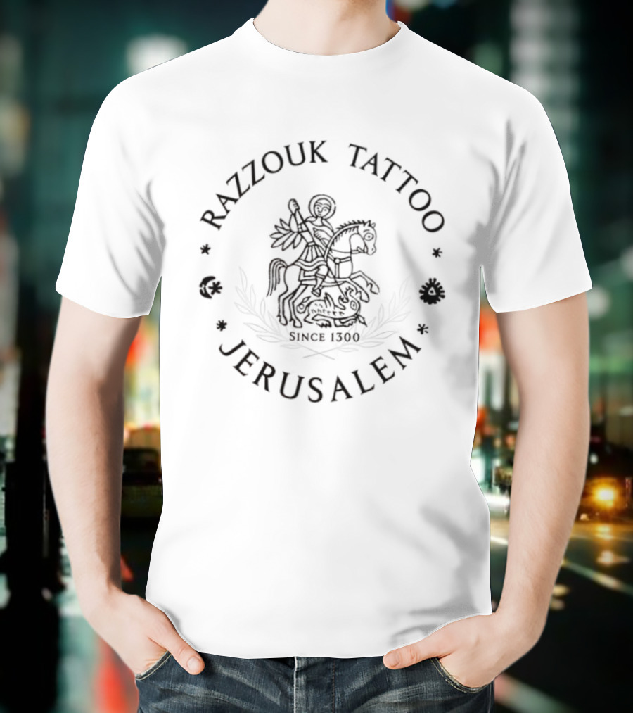Razzouk Tattoo Jerusalem Since 1300 Historic Heritage Iconic Emblem T-Shirt