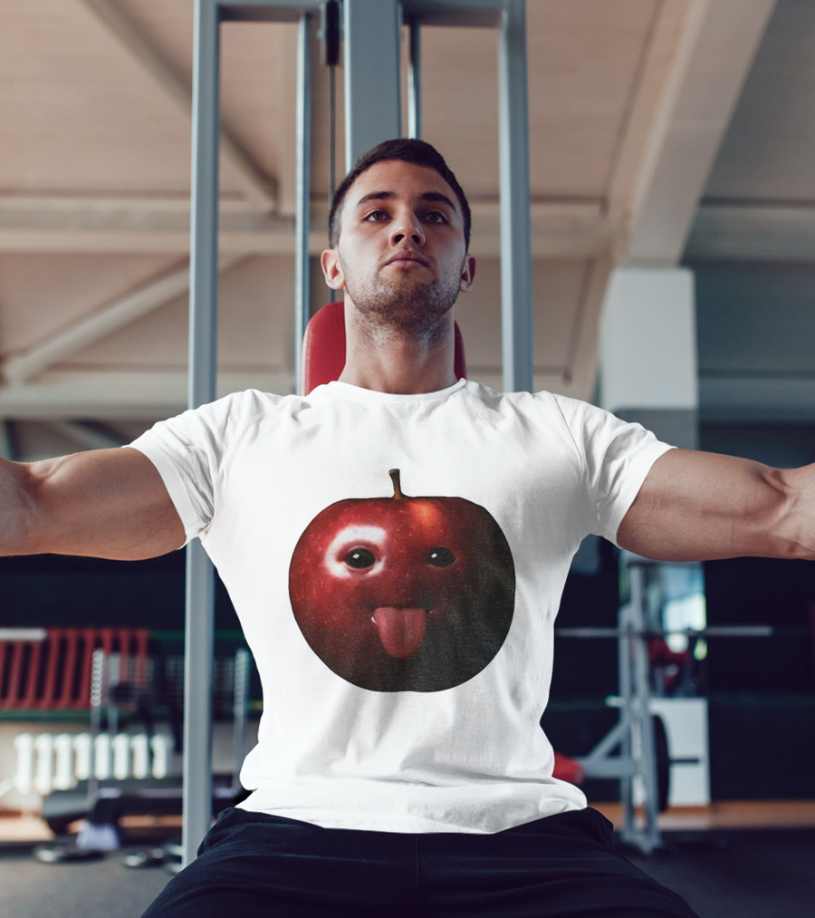 Silly AI Generated Apple Meme With Tongue Out T-Shirt