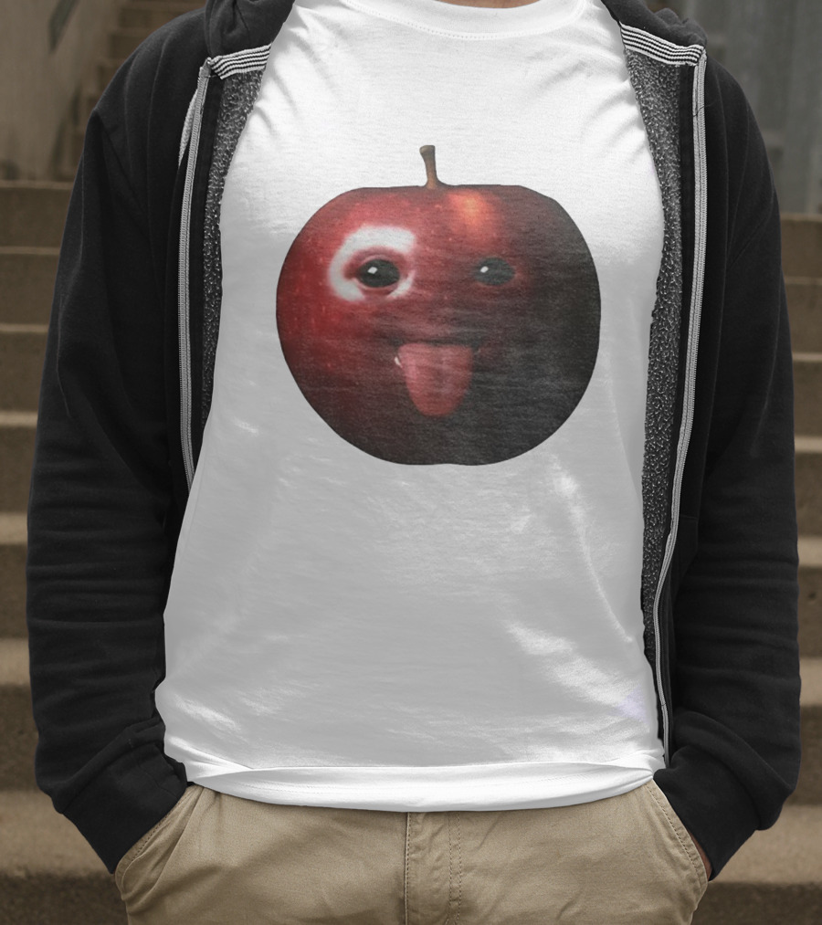 Silly AI Generated Apple Meme With Tongue Out T-Shirt