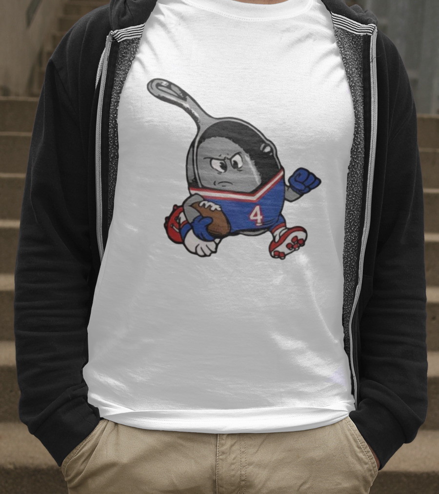 Buffalo Bills Football Pan Character Running With Ball NFL Team Spirit T-Shirt