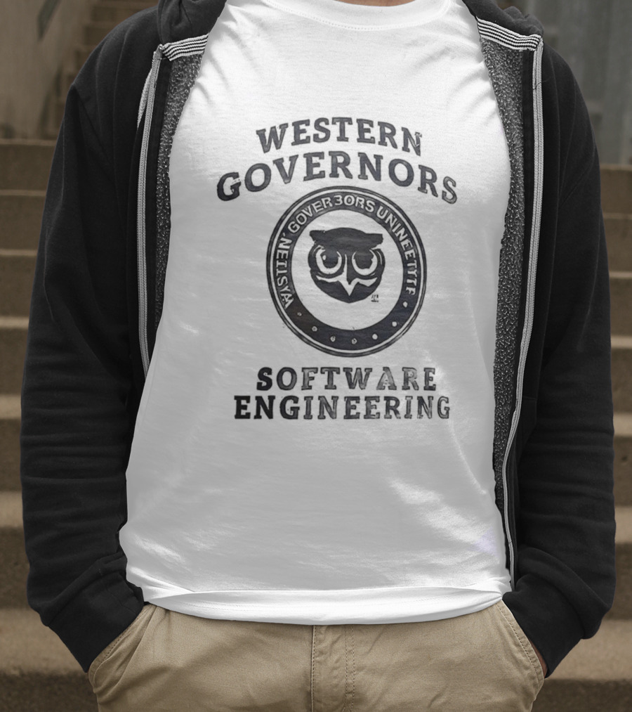Western Governors University Software Engineering Owl Logo T-Shirt