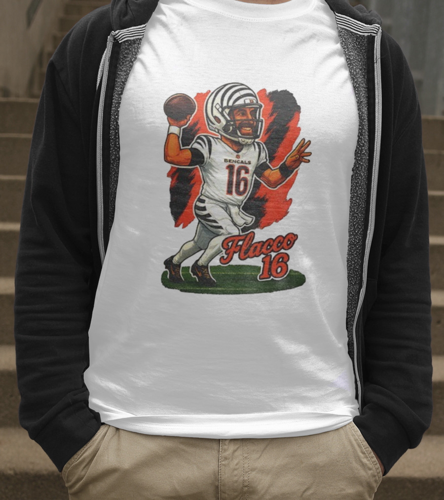 Flacco 16 Bengals Cartoon Caricature T-Shirt