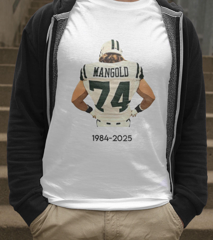 Nick Mangold 74 Jersey Back NFL Tribute 1984-2025 T-Shirt