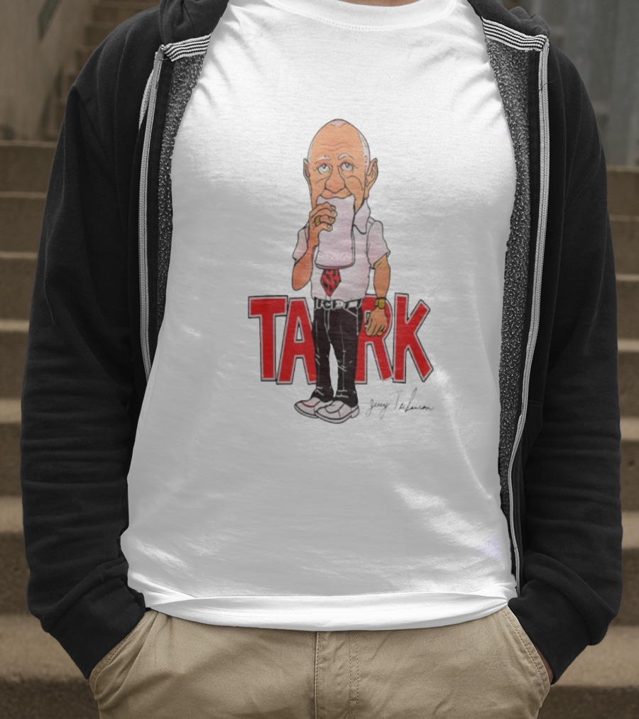 Jerry Tarkanian UNLV Runnin' Rebels TARK Shark Coach Caricature T-Shirt
