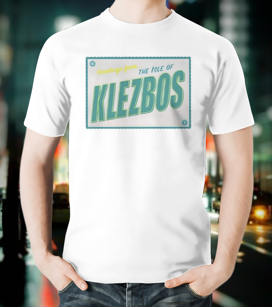 Greetings From The Isle Of Klezbos Vintage New T-Shirt