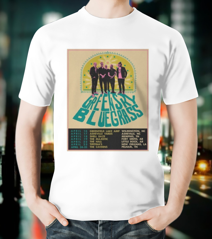 Greensky Bluegrass Tour 2026 Wilmington Asheville Memphis Fort Smith New Orleans Pelham T-Shirt