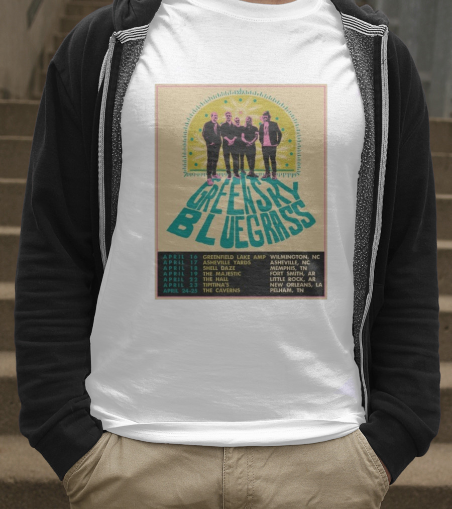 Greensky Bluegrass Tour 2026 Wilmington Asheville Memphis Fort Smith New Orleans Pelham T-Shirt