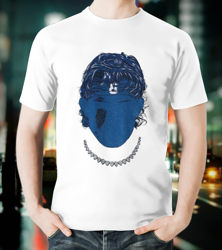 Jaxson Dart Blue Face New York Giants NFL Football 2025 T-Shirt