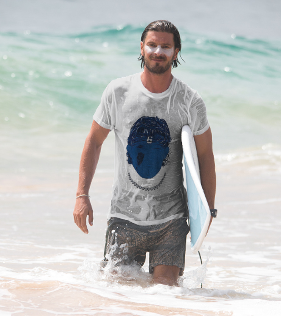 Jaxson Dart Blue Face New York Giants NFL Football 2025 T-Shirt