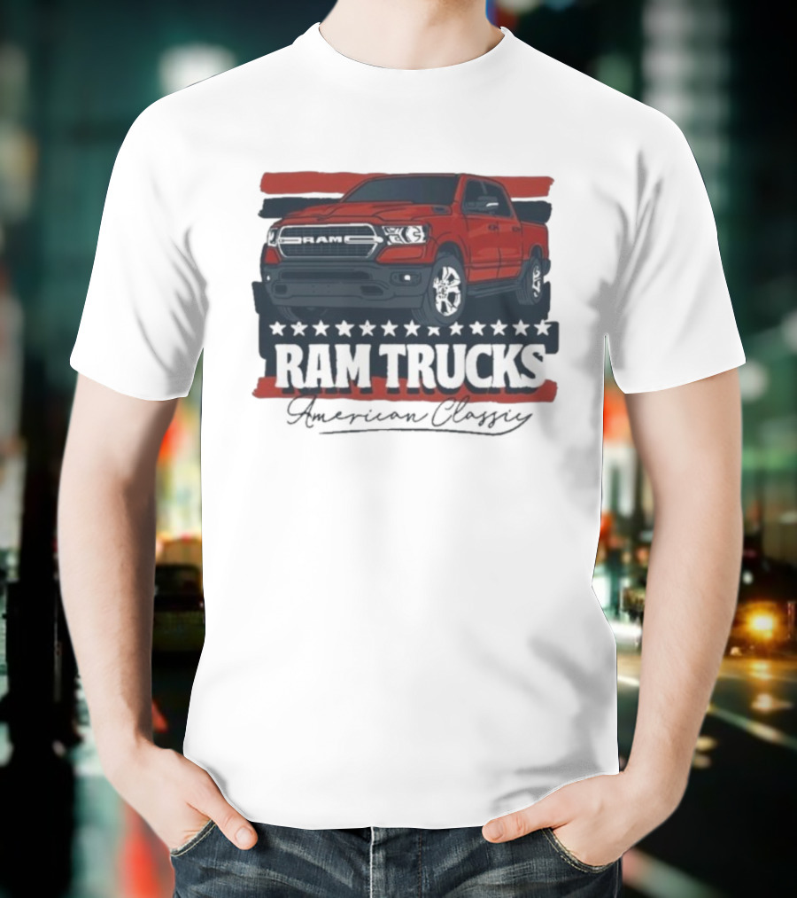 Ram Trucks American Classic Patriotic Stars And Stripes T-Shirt
