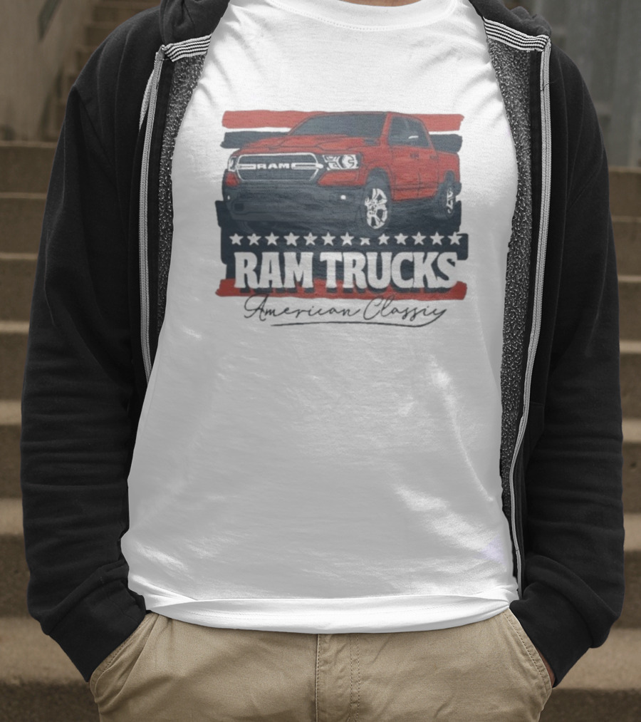 Ram Trucks American Classic Patriotic Stars And Stripes T-Shirt