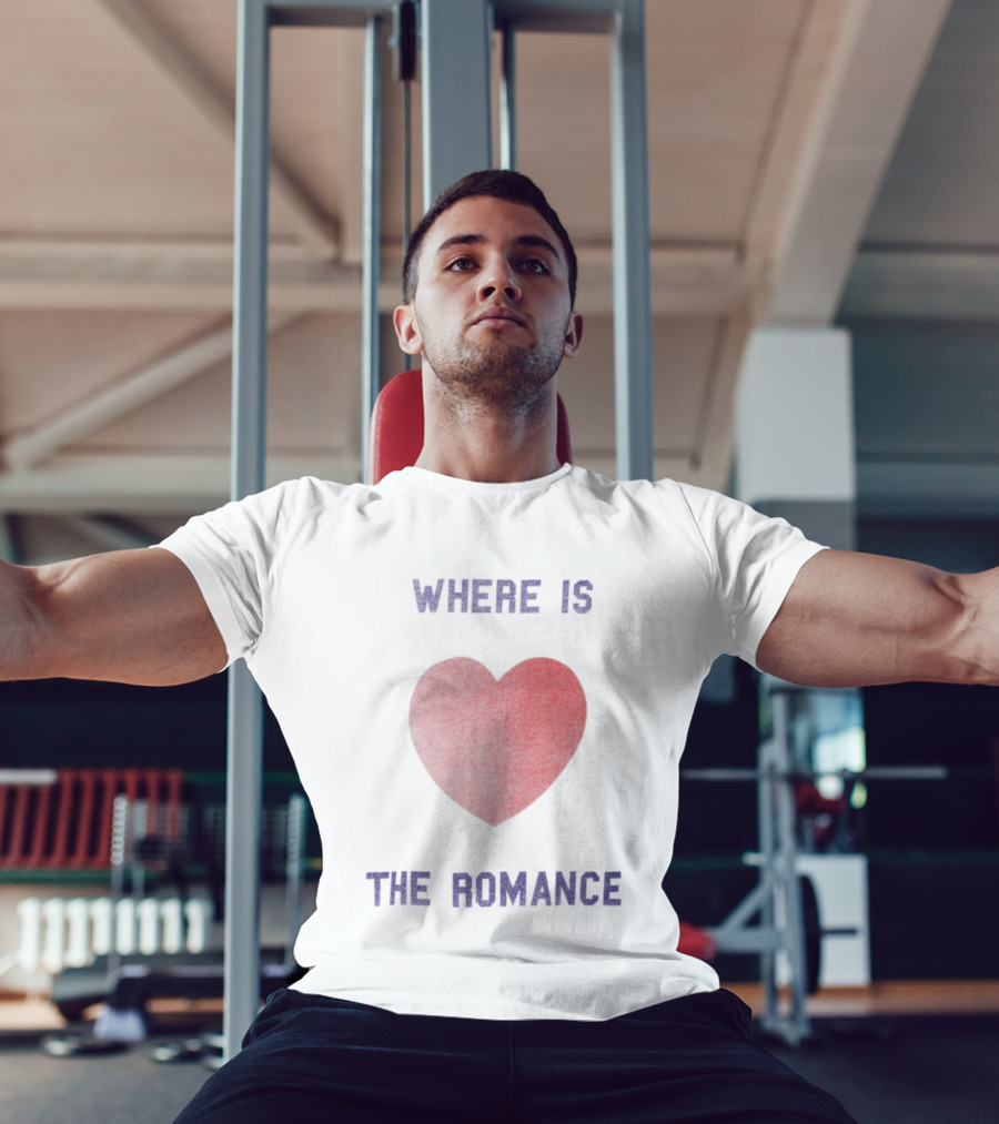 Where Is The Romance Heart Valentine Theme T-Shirt
