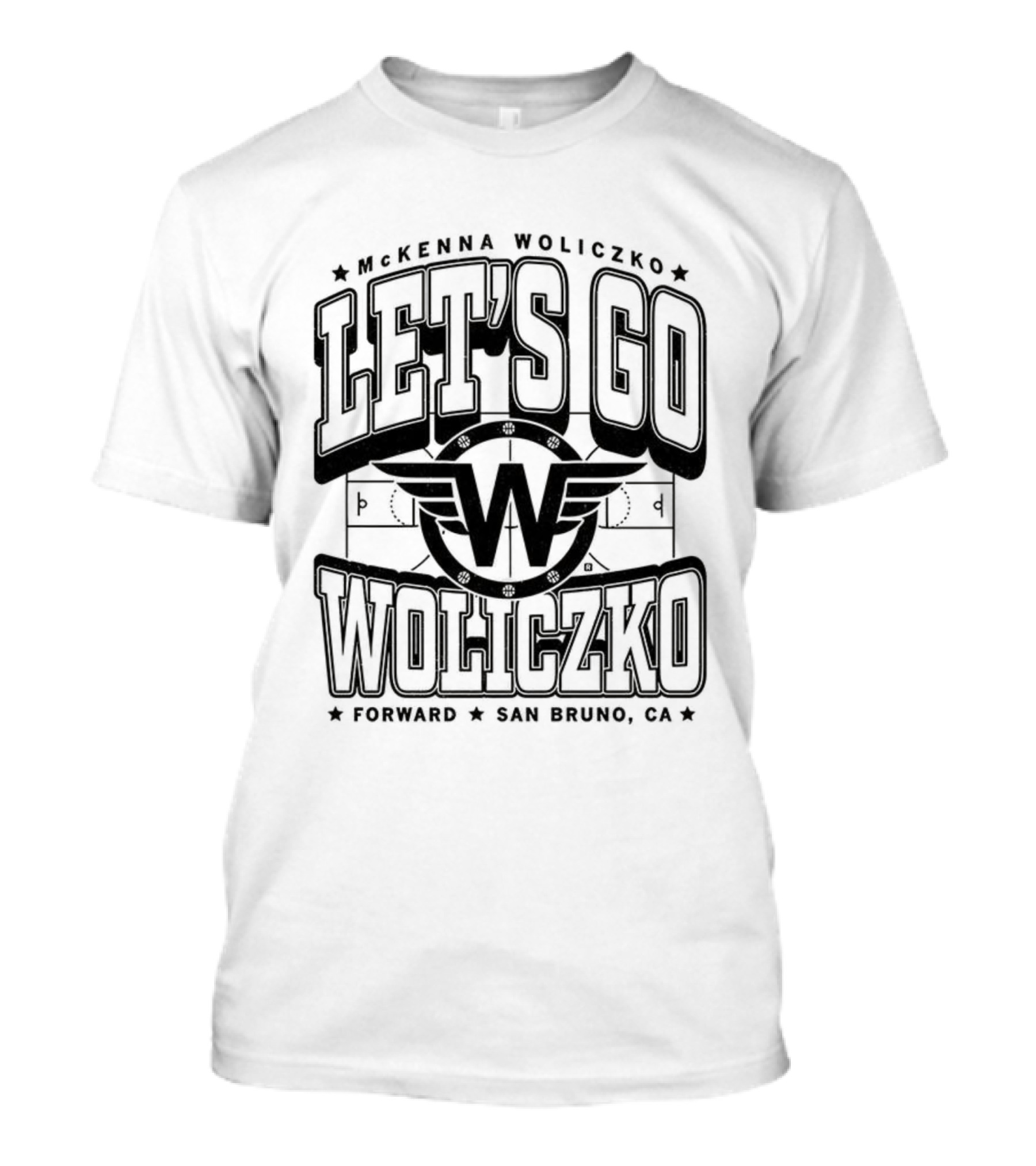 Let's Go McKenna Woliczko San Bruno California T-Shirt