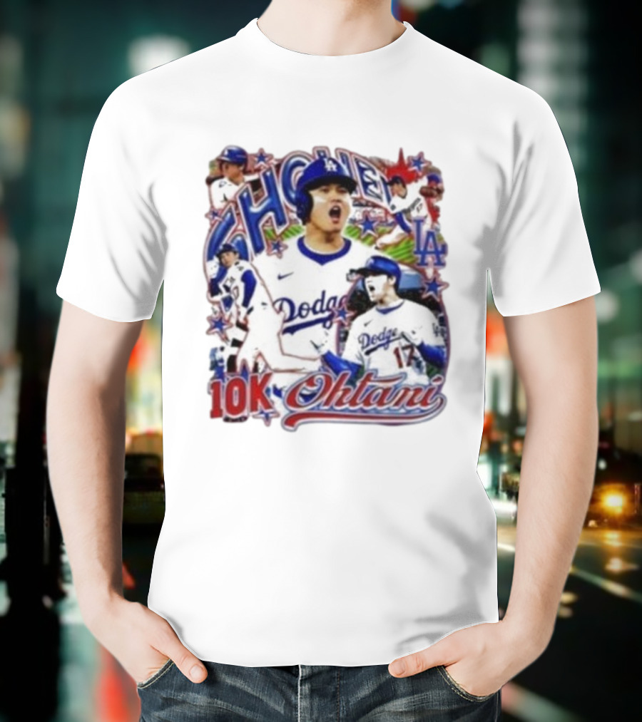 Shohei Ohtani 10K Dodgers Baseball LA Stars 17 T-Shirt