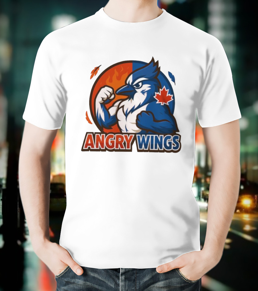 Toronto Blue Jays Angry Wings Mascot Maple Leaf T-Shirt