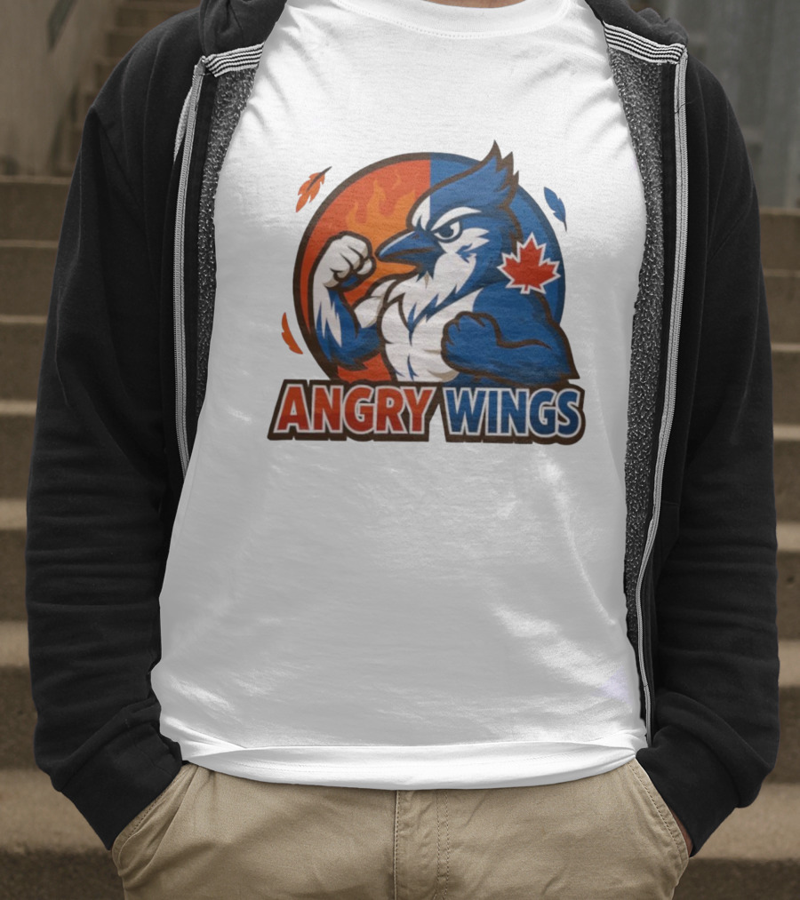 Toronto Blue Jays Angry Wings Mascot Maple Leaf T-Shirt