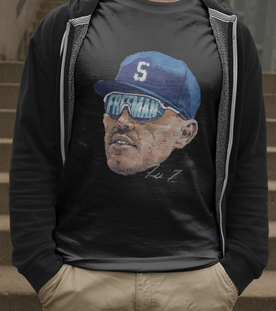 Freddie Freeman Big Face Signature 2025 Dodgers MLB Baseball World Series T-Shirt