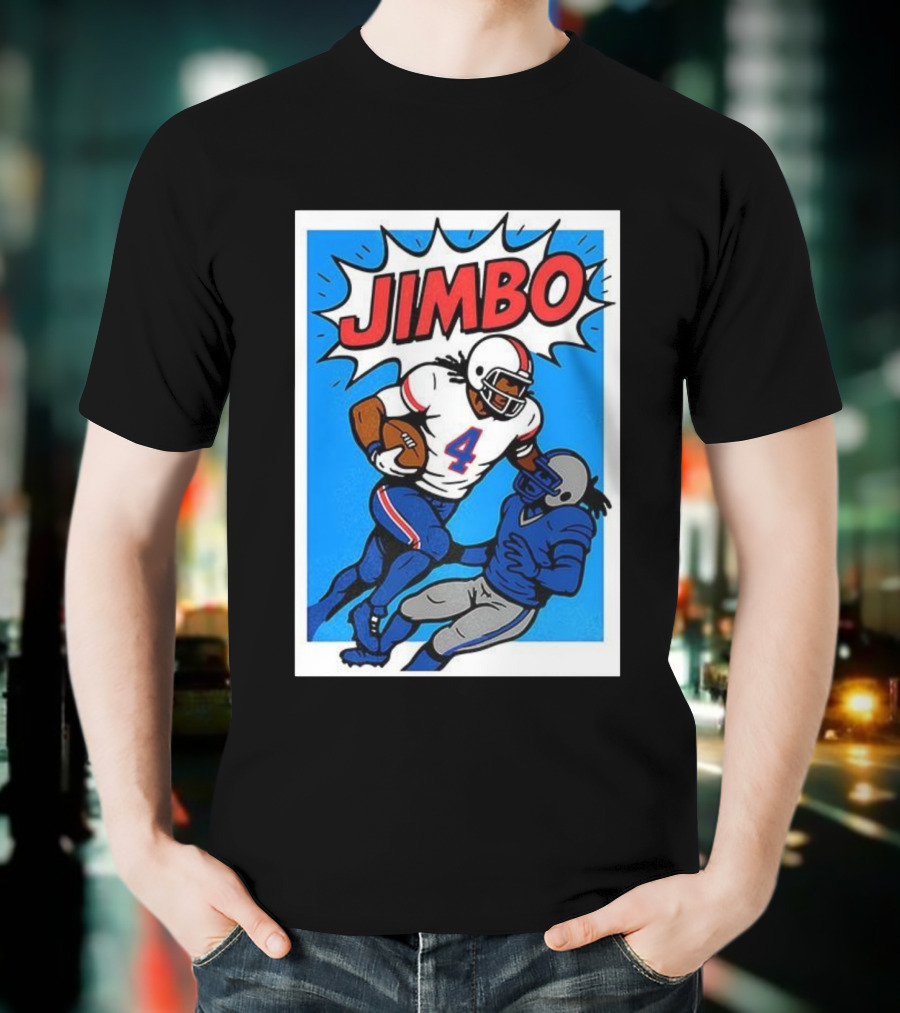 James Cook Jimbo Number 4 Buffalo Bills Football T-Shirt