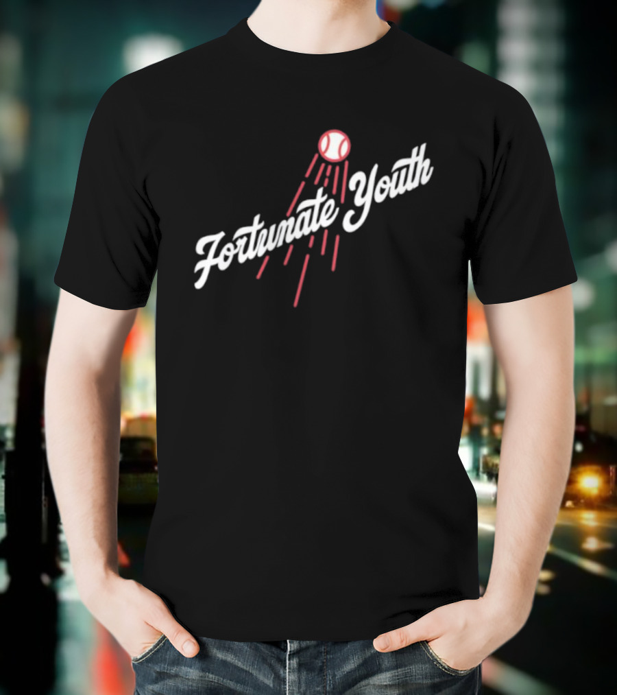 Los Angeles Dodgers Fortunate Youth Baseball Collaboration T-Shirt