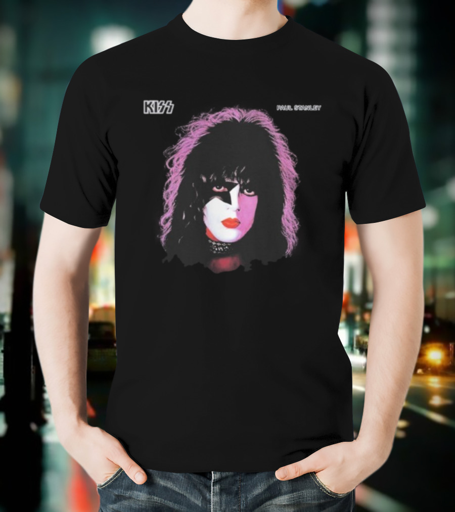 Kiss 1978 Paul Stanley Iconic Face Makeup Imagery T-Shirt