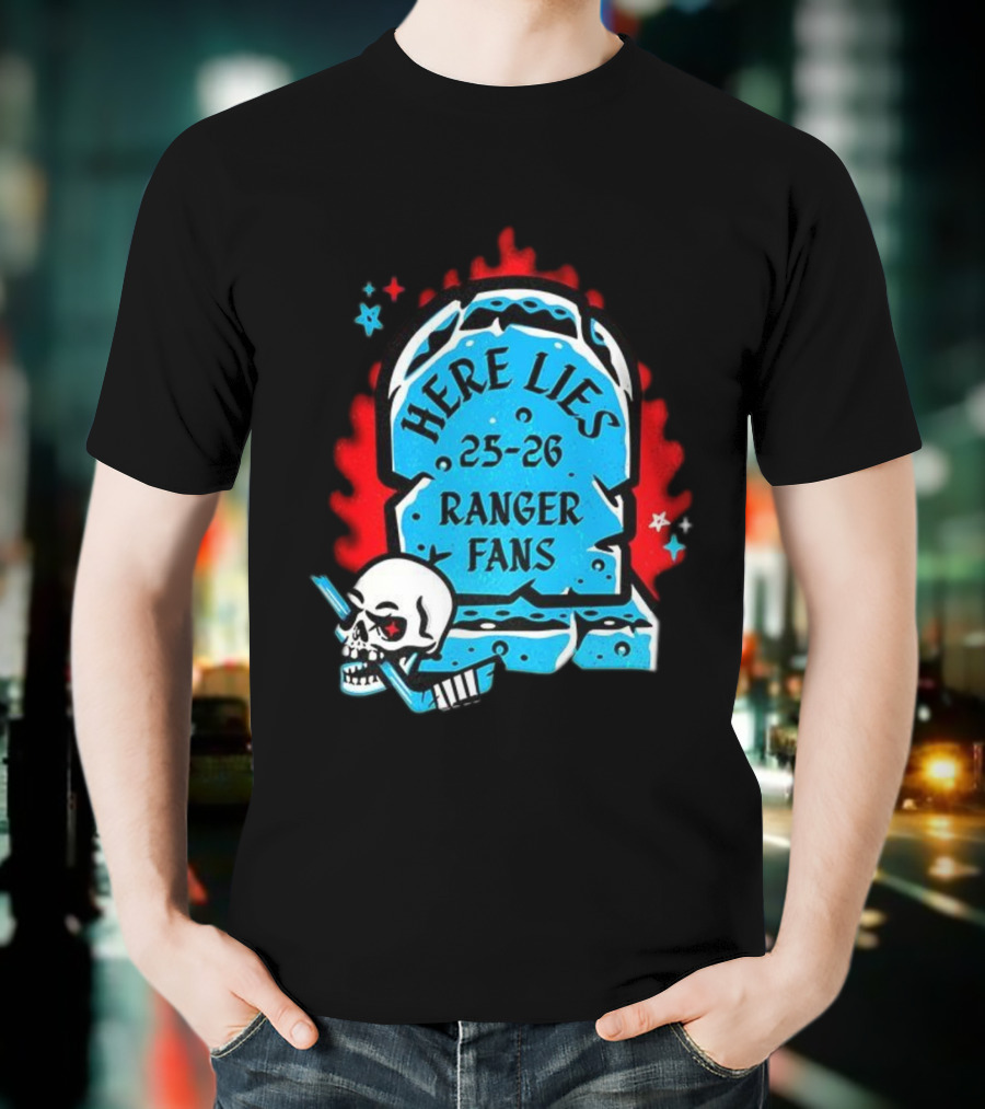 New York Rangers Fans Halloween Tombstone 2025 2026 T-Shirt