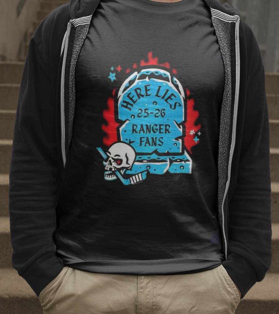 New York Rangers Fans Halloween Tombstone 2025 2026 T-Shirt
