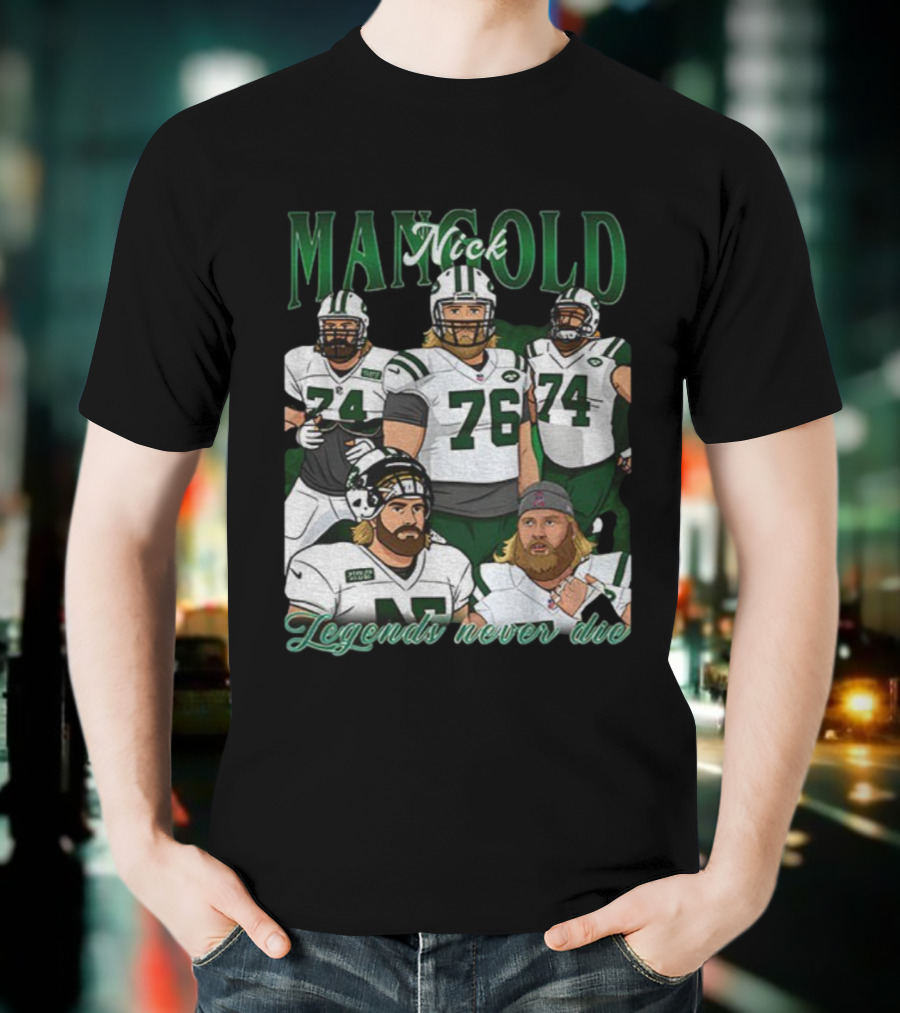 Nick Mangold New York Jets Legends Never Die 1984 2025 NFL Football T-Shirt