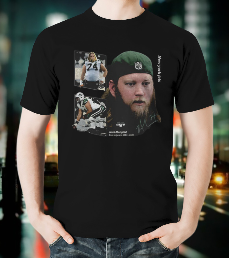 Nick Mangold New York Jets NFL Football RIP Legends Never Die 1984 2025 Signature T-Shirt