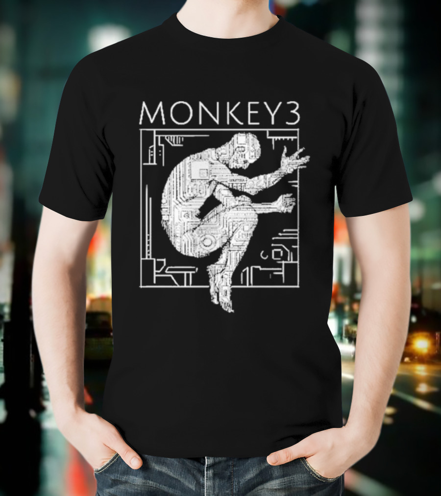 Monkey3 Welcome To The Machine Album Cover Silhouette T-Shirt