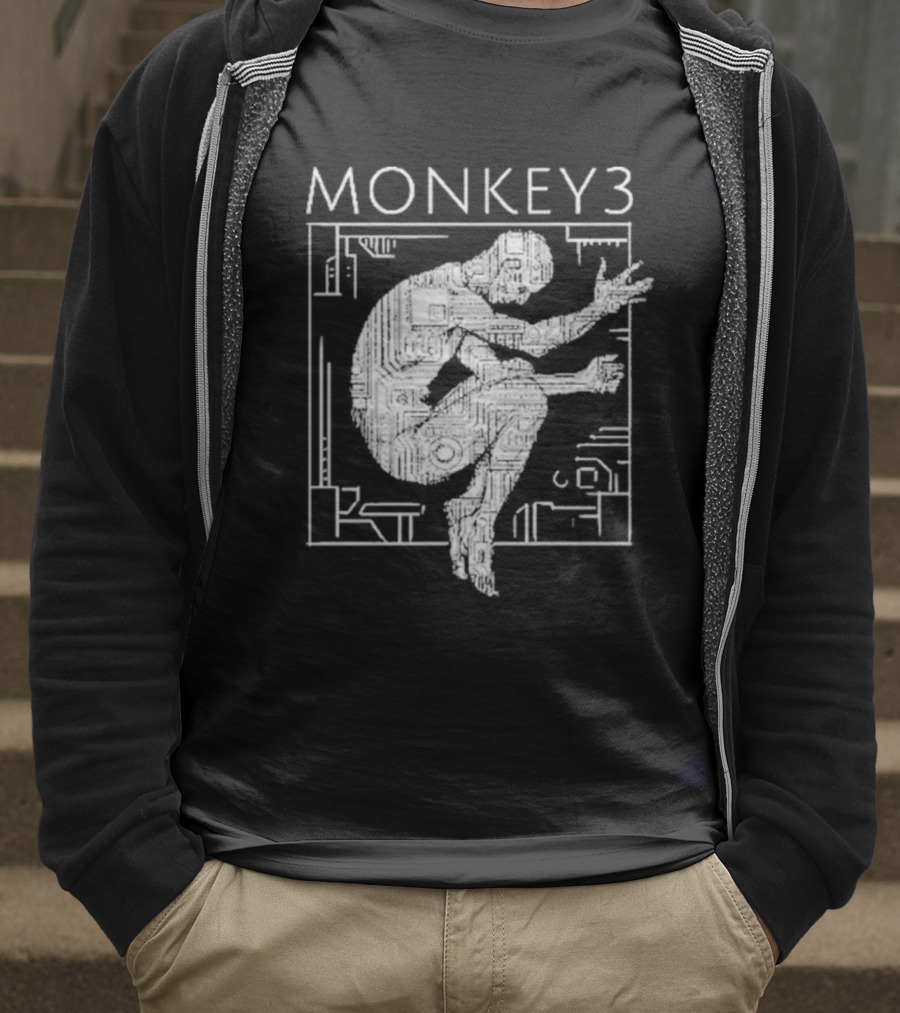 Monkey3 Welcome To The Machine Album Cover Silhouette T-Shirt