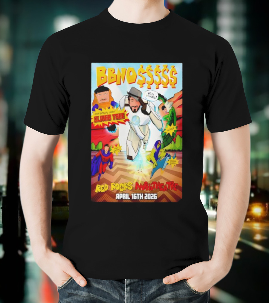BBNO$ Tour Red Rocks Amphitheatre April 16 2026 With Special Guest Oliver Tree T-Shirt