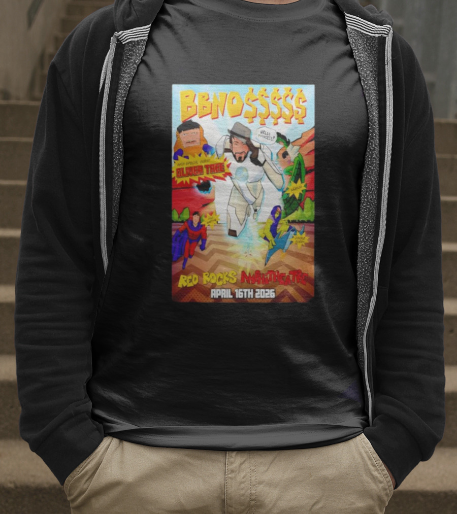 BBNO$ Tour Red Rocks Amphitheatre April 16 2026 With Special Guest Oliver Tree T-Shirt
