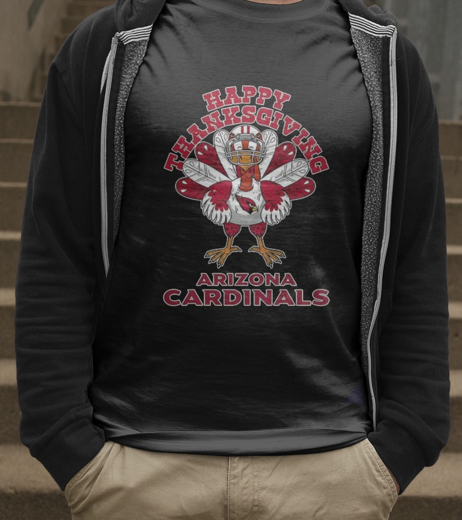 Happy Thanksgiving Arizona Cardinals Turkey NFL T-Shirt
